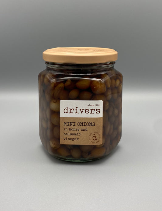 Drivers mini onions in honey and balsamic vinegar